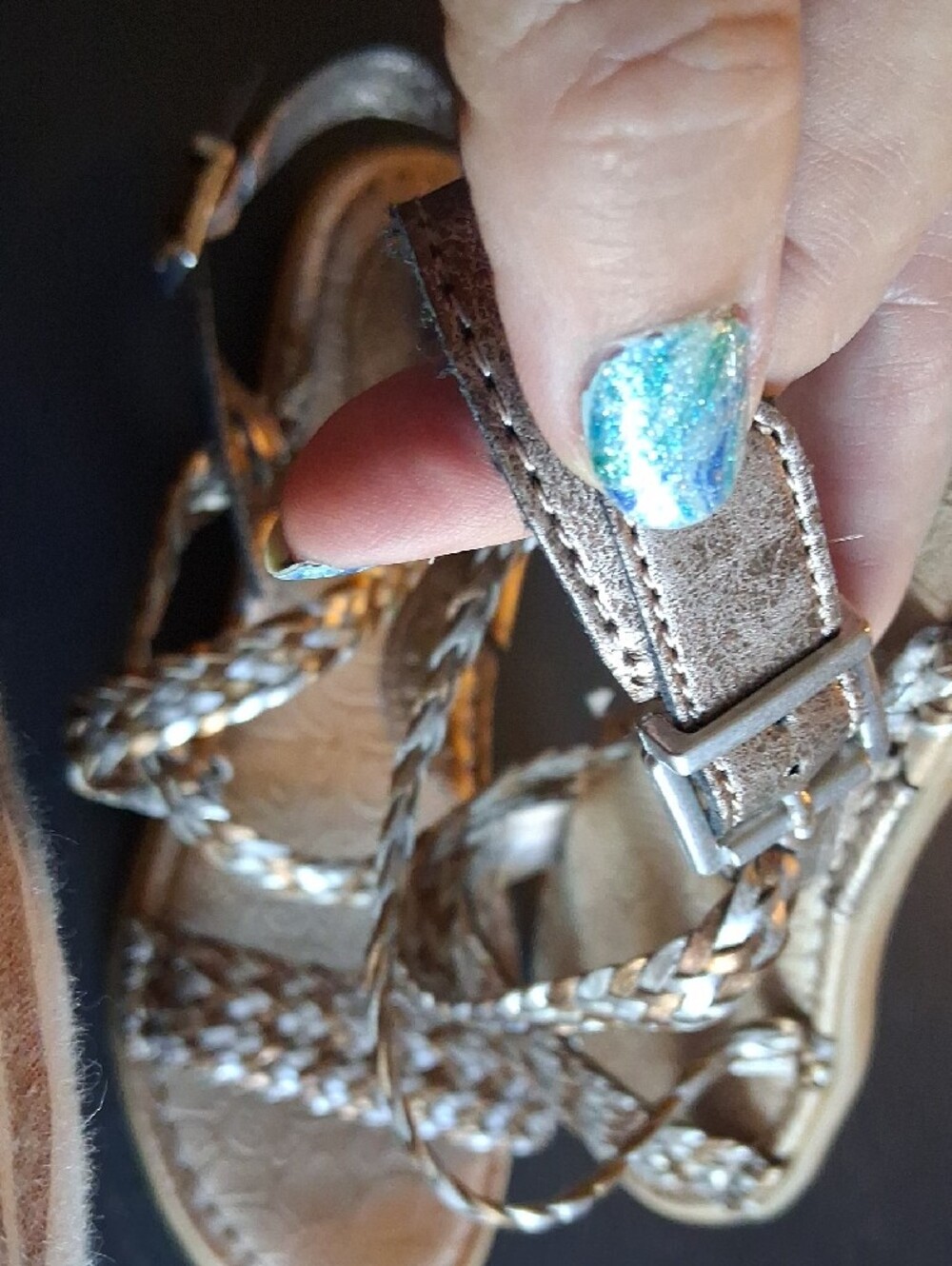 B.O.C. Dena Women's Braided Multi-Tone Metallic Sandals - Picture 5 of 14